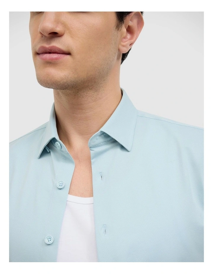 Travel Performance Short Sleeve Shirt in Light Blue image 5