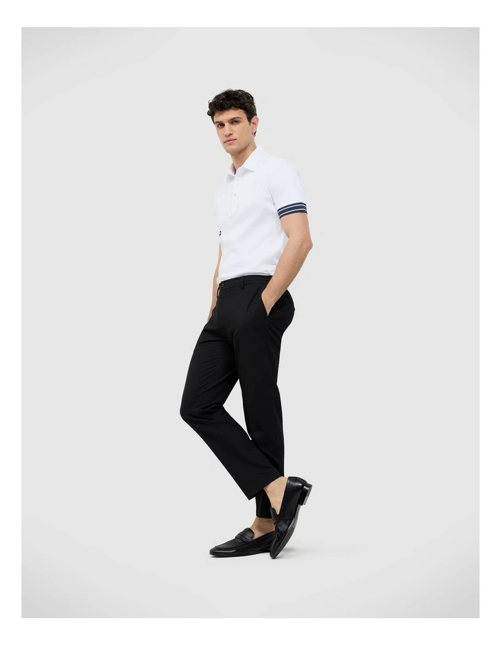 Stripe Travel Polo in White image 3
