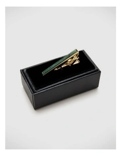 Stone Inlay Tie Pin in Jade