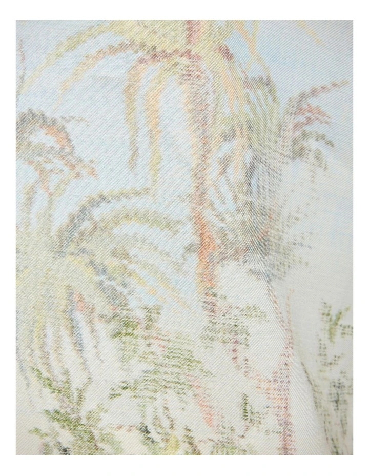 Tropical Printed Short Sleeve Shirt in Light Blue image 7