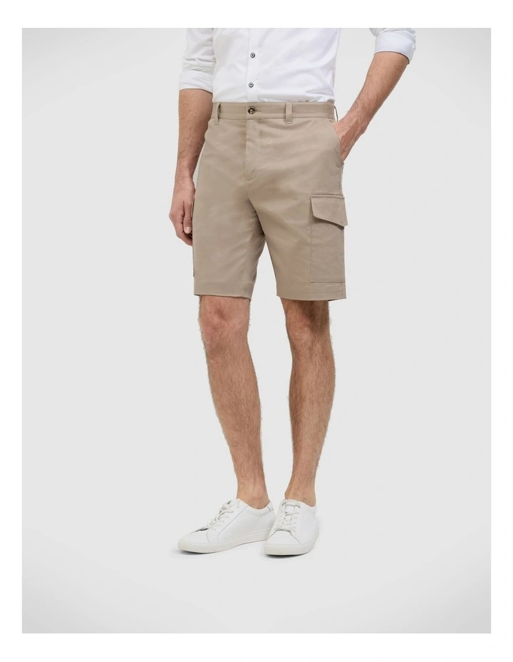 Bowie Lyocell Blend Cargo Short in Tan image 4