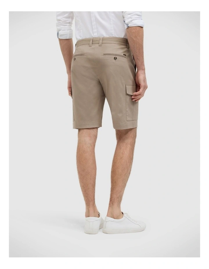 Bowie Lyocell Blend Cargo Short in Tan image 5