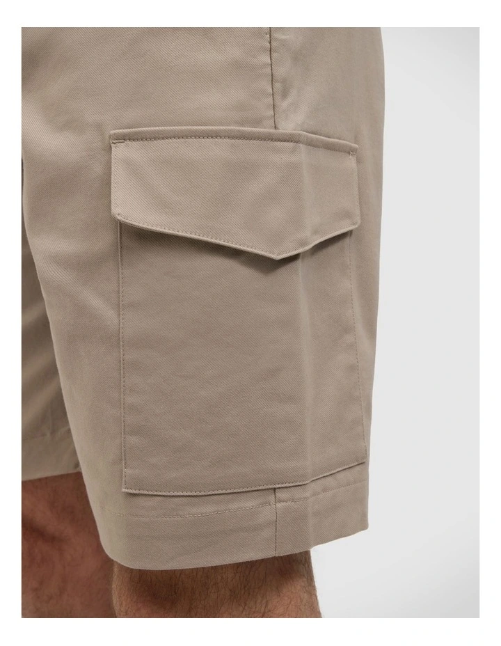 Bowie Lyocell Blend Cargo Short in Tan image 7