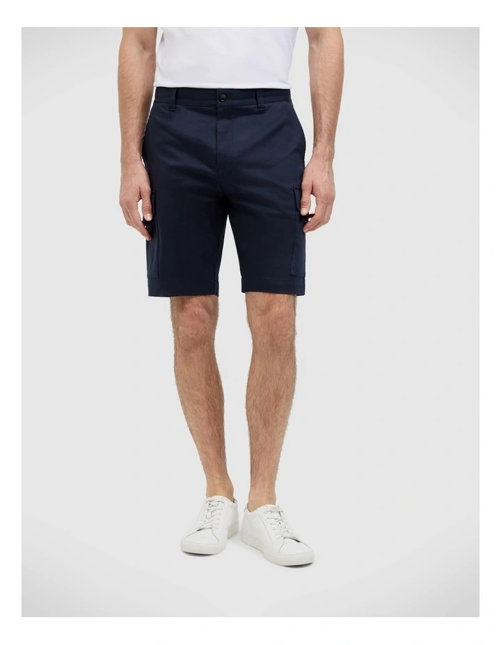 Bowie Lyocell Blend Cargo Short in Navy image 1
