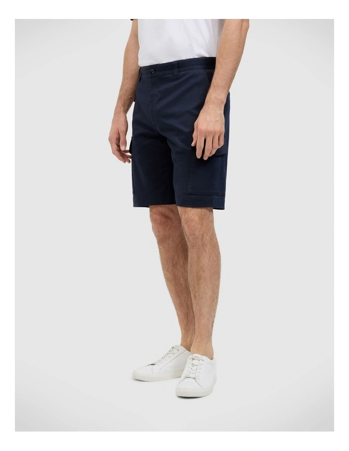 Bowie Lyocell Blend Cargo Short in Navy image 4