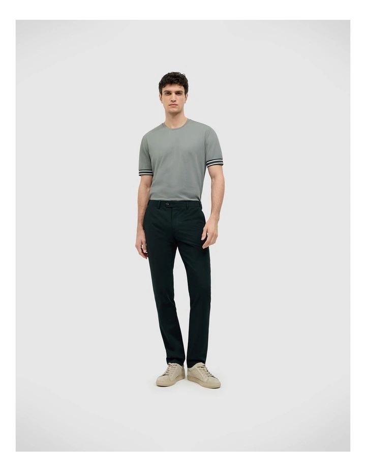 Curtis Travel Striped Pique Tee in Sage image 3