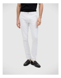 Ultra Slim Cotton-tencel Chino in White