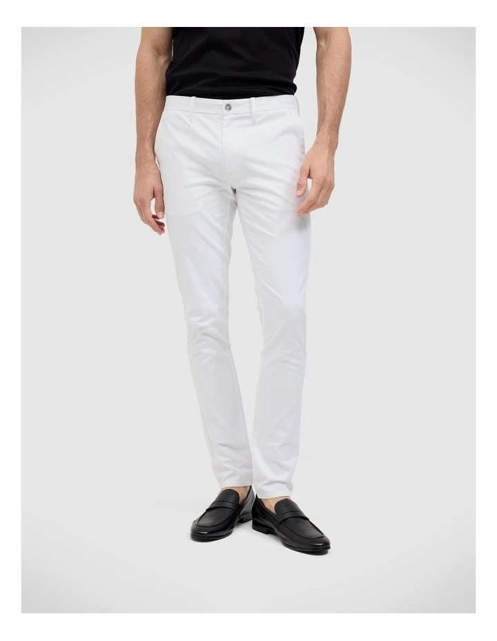 Ultra Slim Cotton-tencel Chino in White image 1