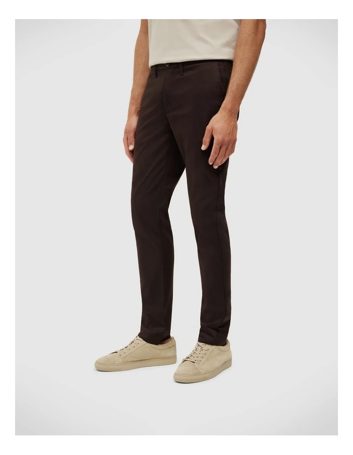 Ultra Slim Cotton-tencel Chino in Chocolate image 3