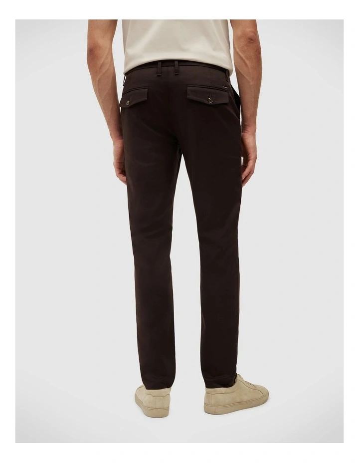 Ultra Slim Cotton-tencel Chino in Chocolate image 4