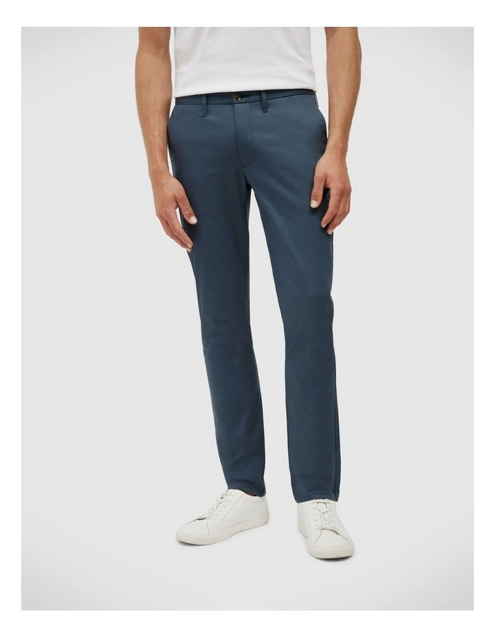 Ultra Slim Cotton-tencel Chino in Steel Blue image 1