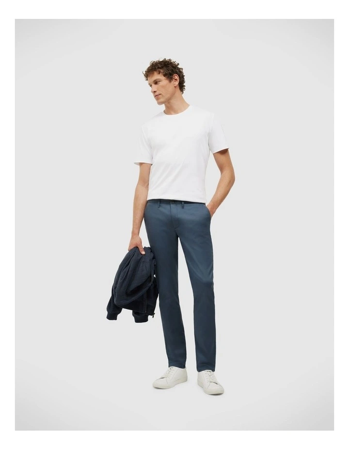Ultra Slim Cotton-tencel Chino in Steel Blue image 3