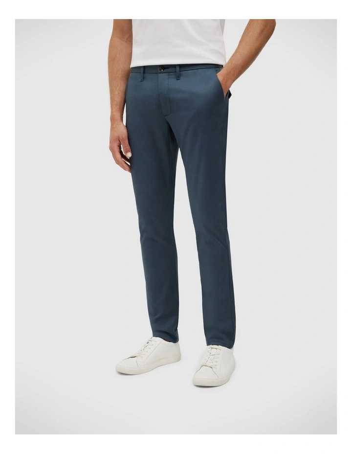 Ultra Slim Cotton-tencel Chino in Steel Blue image 4