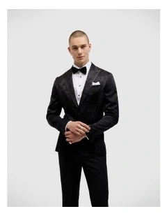 Matheson Jacquard Black Tie Tuxedo in Black