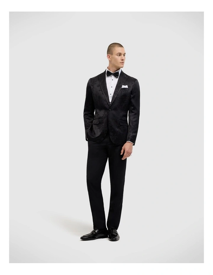 Matheson Jacquard Black Tie Tuxedo in Black image 3