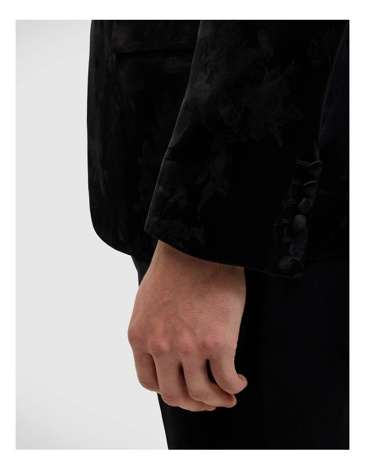 Matheson Jacquard Black Tie Tuxedo in Black image 6