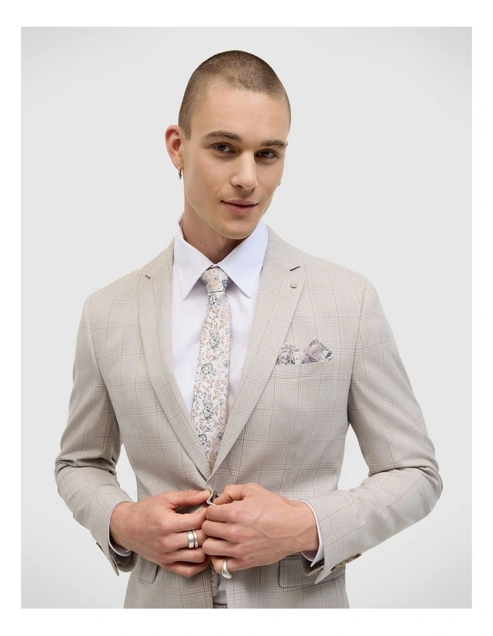 Dixon Prince Of Wales Tailored Jacket in Neutral image 4