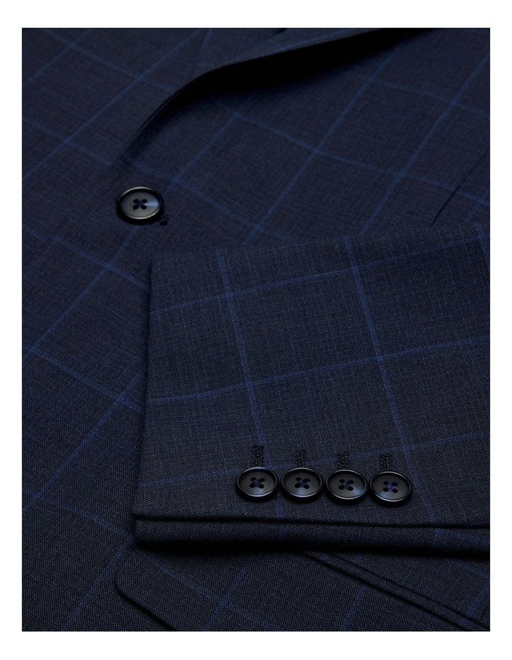 Connor Windowpane Tailored Jacket in Navy image 6