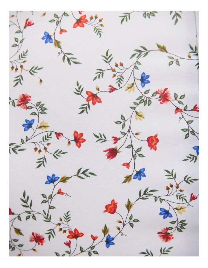 Thorpe Floral Print Long Sleeve Shirt in White image 6