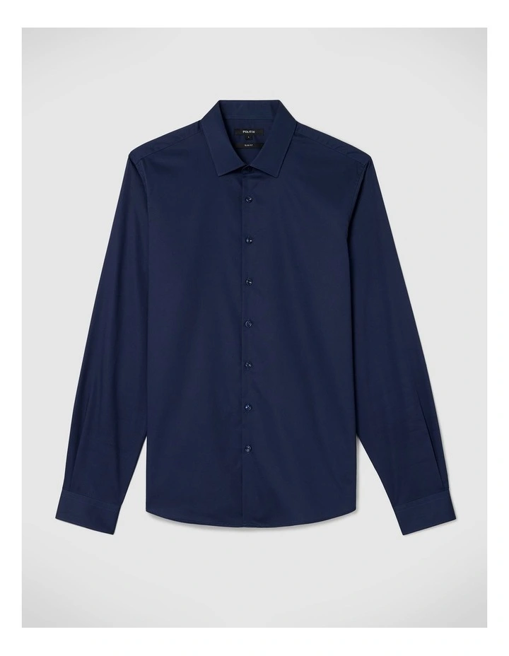 Eddie Long Sleeve Shirt in Navy image 2