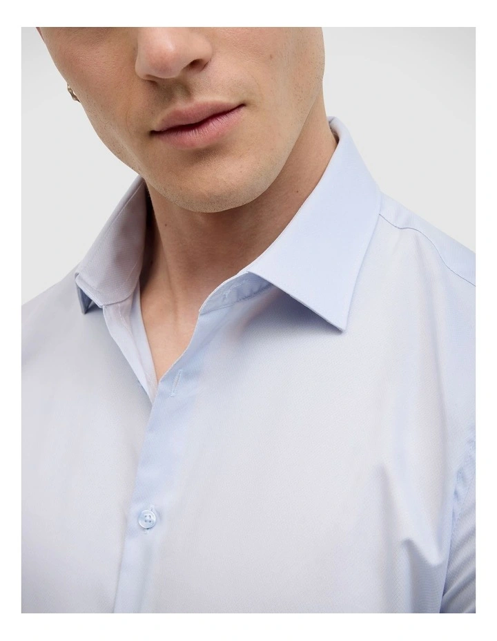 Eddie Long Sleeve Shirt in Mid Blue image 4