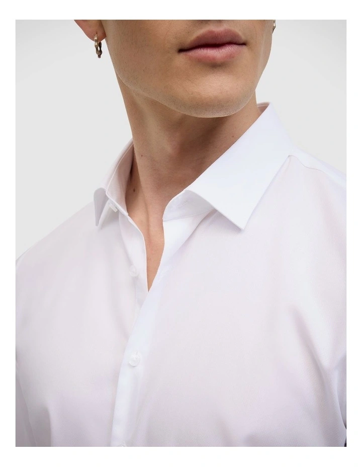 Eddie Long Sleeve Shirt in White image 4