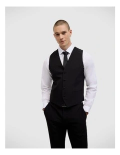 Elijah Tailored Vest in Black