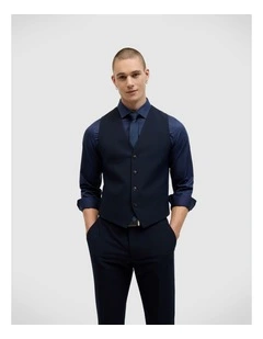 Elijah Tailored Vest in Navy