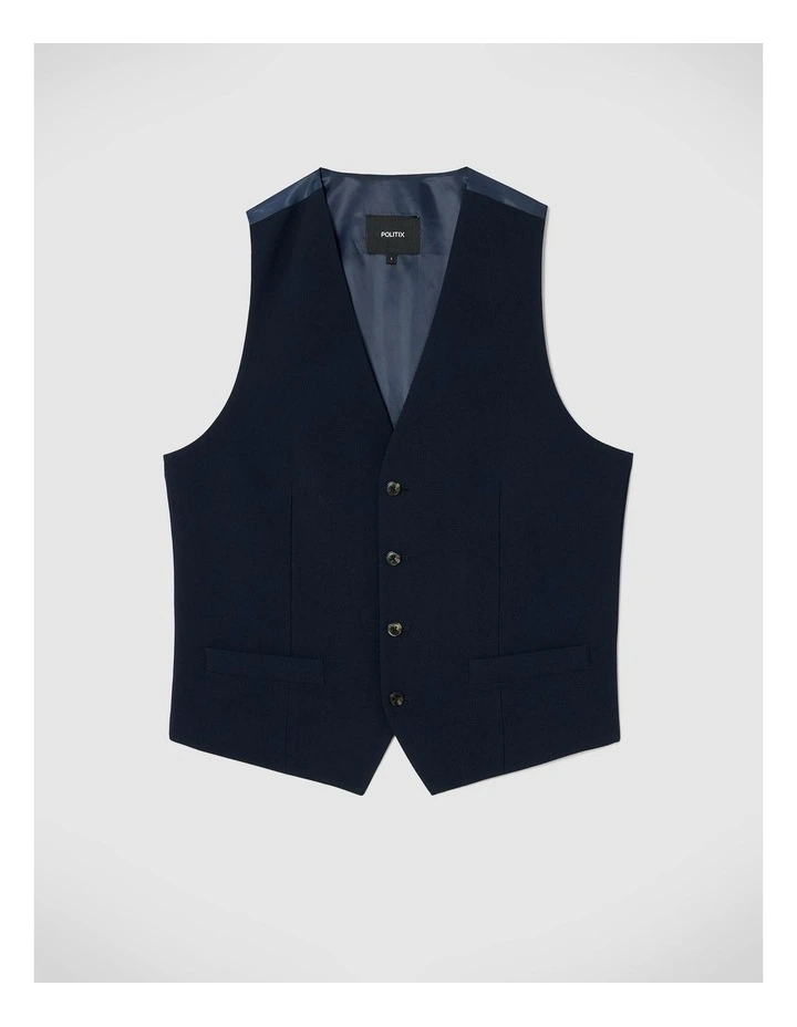 Elijah Tailored Vest in Navy image 2