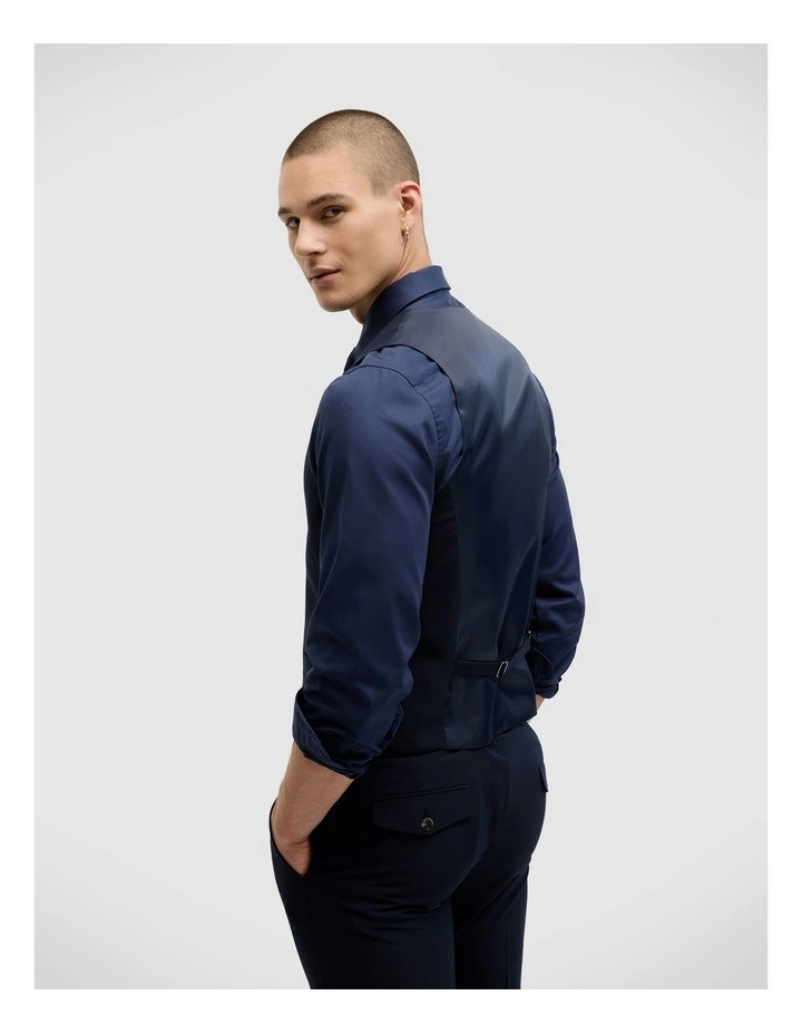 Elijah Tailored Vest in Navy image 5