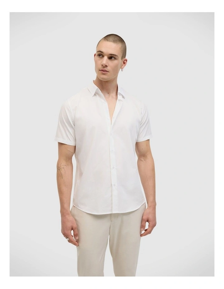 Taylor Short Sleeve Shirt in White image 1