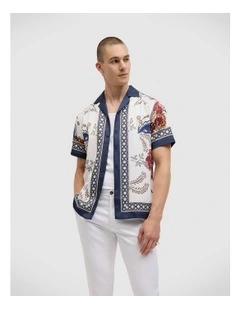 Summers Floral Panel Print Shirt in Multi