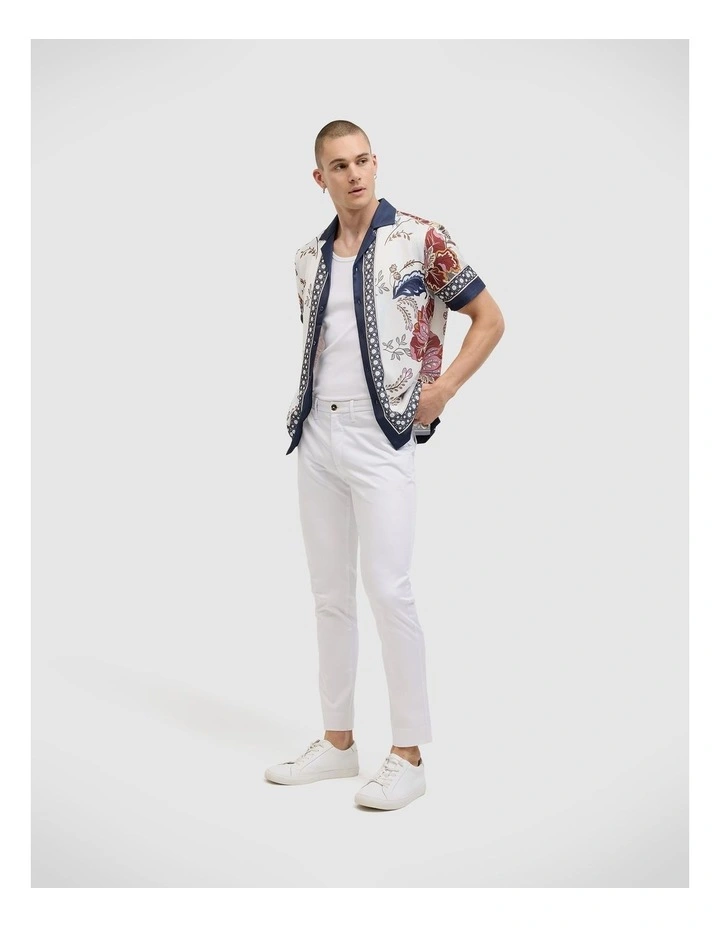 Summers Floral Panel Print Shirt in Multi image 3