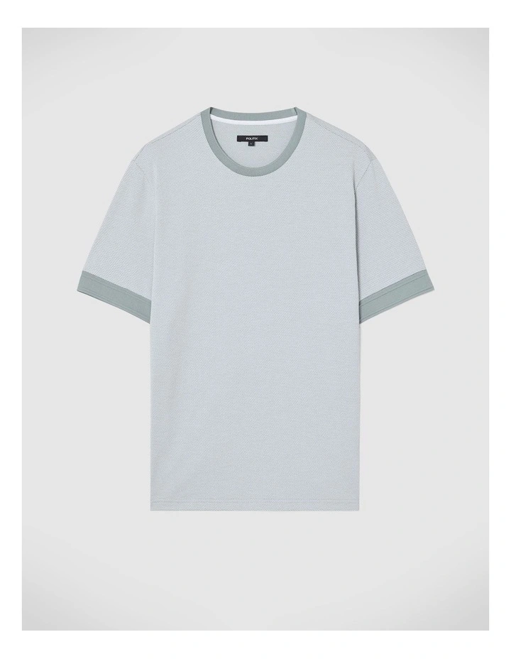 Thompson Jacquard Tee in Light Green image 2