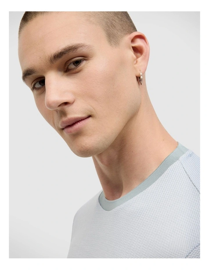 Thompson Jacquard Tee in Light Green image 4