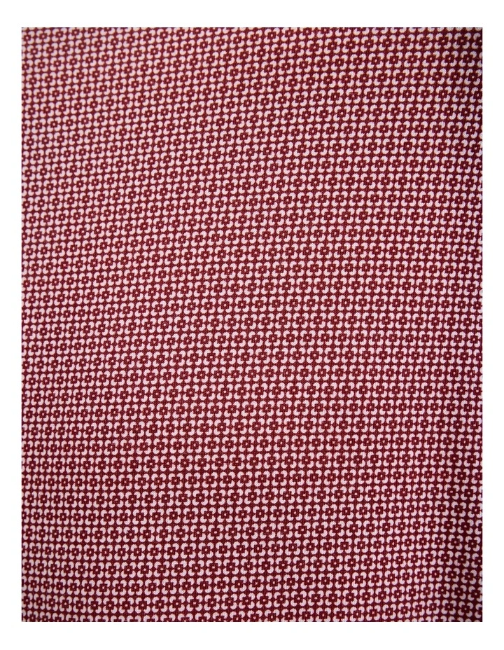 Saunders Geo Print Polo in Burgundy image 6