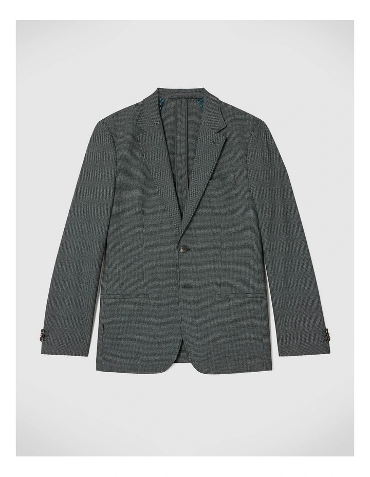 James Textured Two-toned Blazer in Dark Khaki image 2