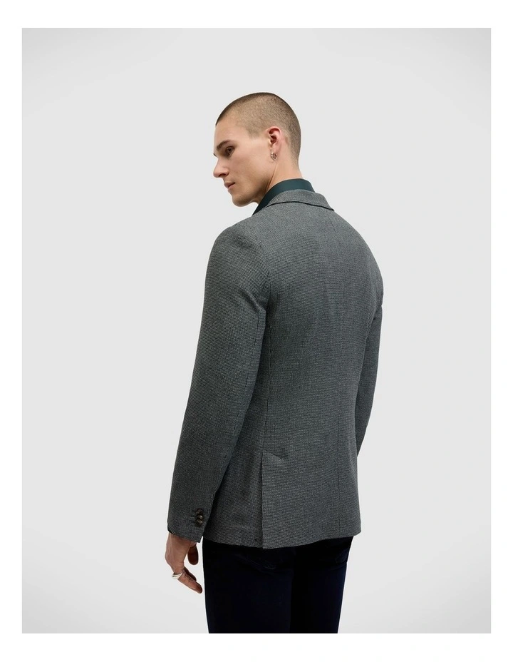 James Textured Two-toned Blazer in Dark Khaki image 5