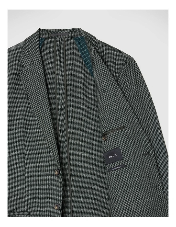James Textured Two-toned Blazer in Dark Khaki image 7