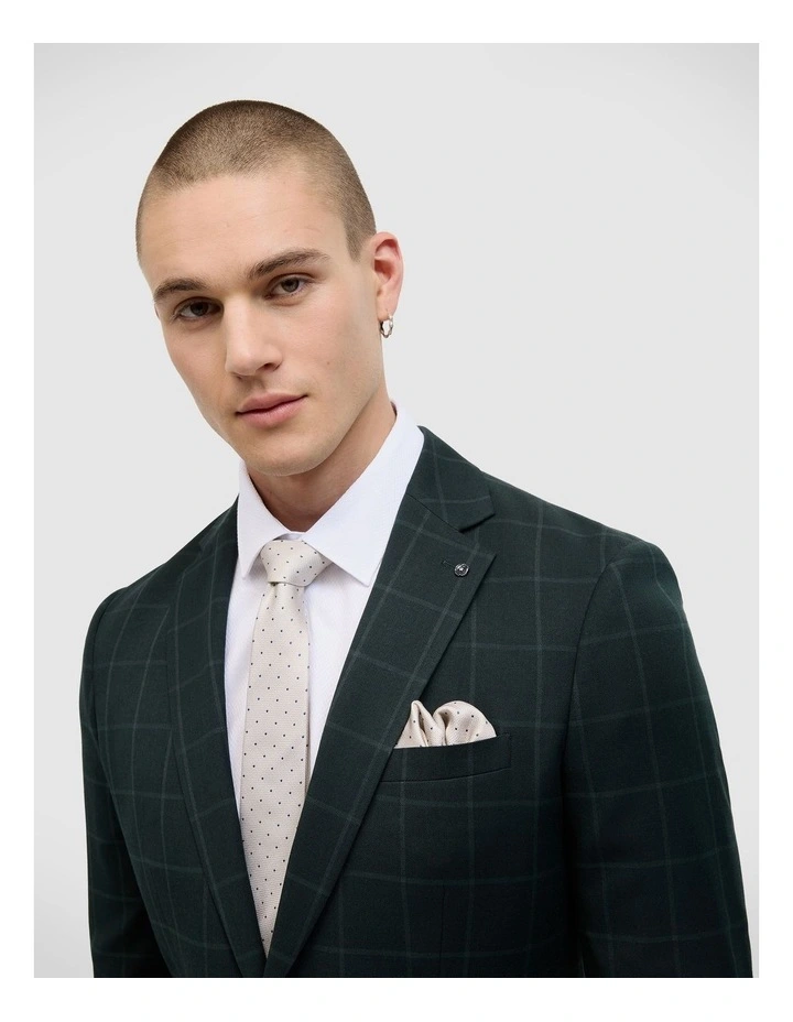 Baxter Windowpane Tailored Jacket in Dark Green image 4