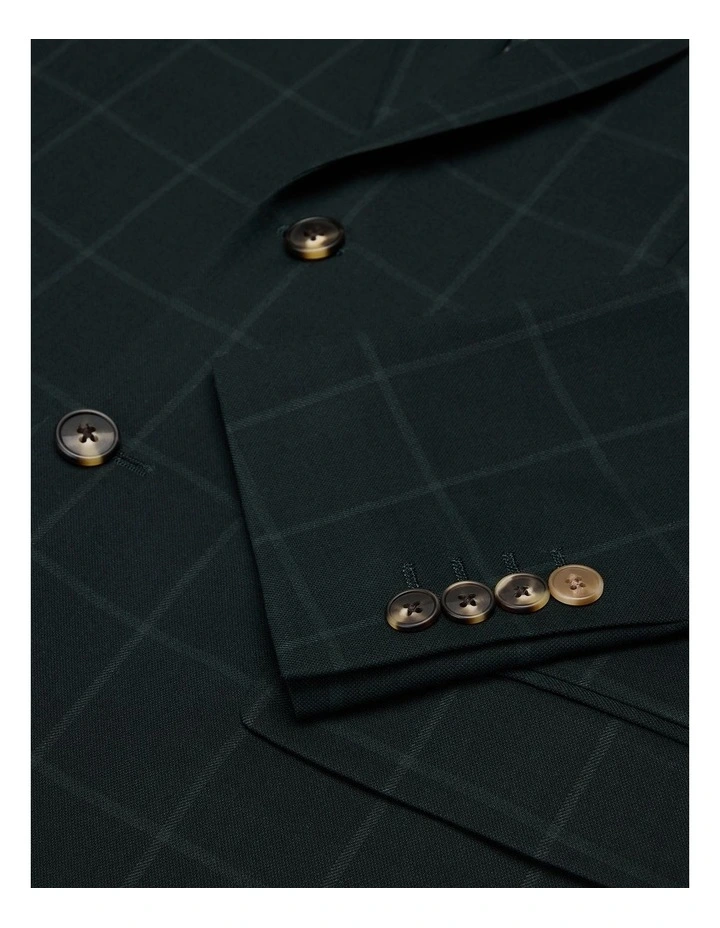 Baxter Windowpane Tailored Jacket in Dark Green image 7