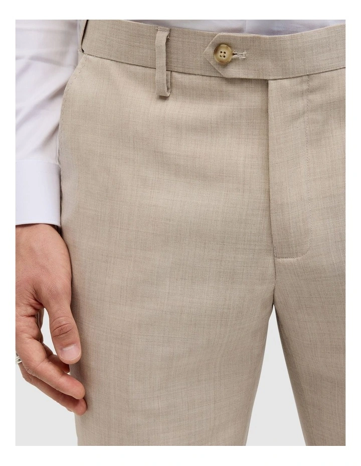 Wool Blend Regular Stretch Premium Tailored Pant in Ecru image 5