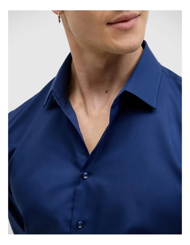Eddie Long Sleeve Shirt in Rich Blue image 4