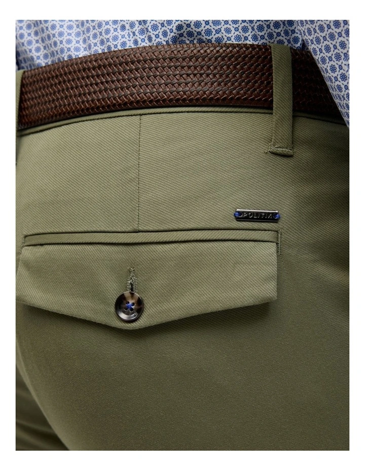 Bradley Stretch Chino in Olive image 6
