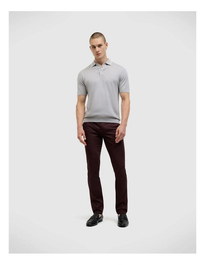 Bradley Stretch Chino in Burgundy image 3