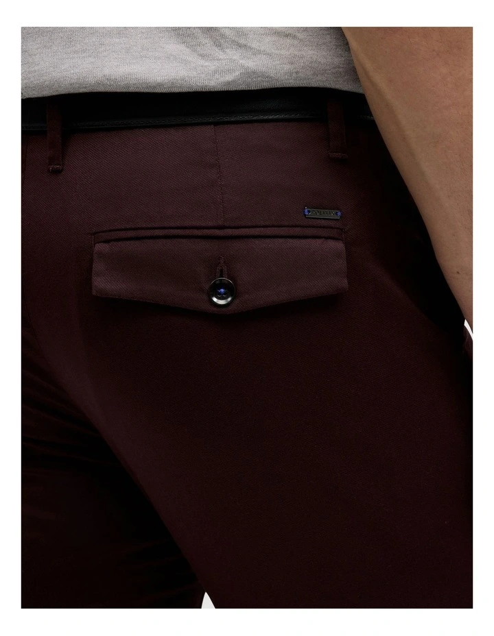 Bradley Stretch Chino in Burgundy image 6
