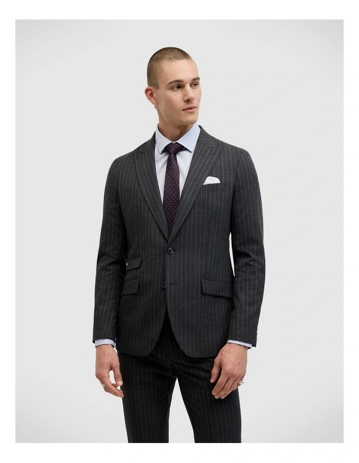 Blaize Pinstripe Tailored Jacket in Charcoal image 1