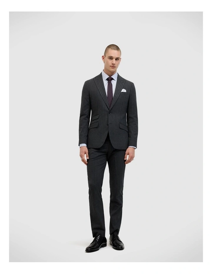 Blaize Pinstripe Tailored Jacket in Charcoal image 3