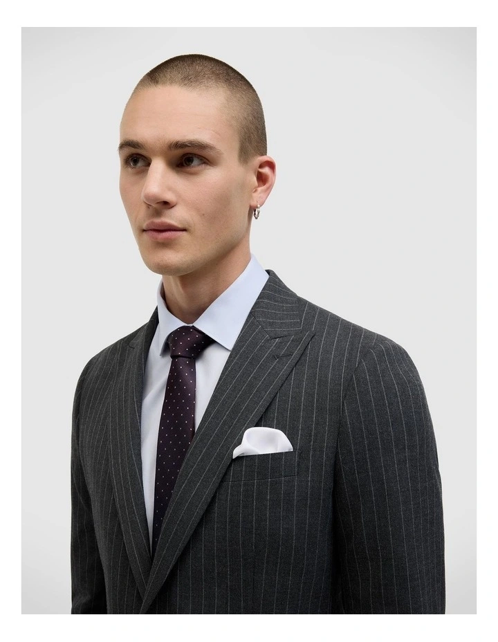Blaize Pinstripe Tailored Jacket in Charcoal image 4