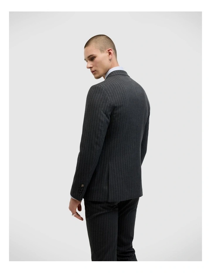 Blaize Pinstripe Tailored Jacket in Charcoal image 5